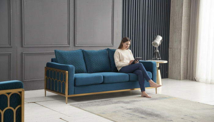 Sofa Trzyosobowa Podkładka Design Sofa Nowoczesne Siedziba Sofy Dekoracyjne Pokój Meble