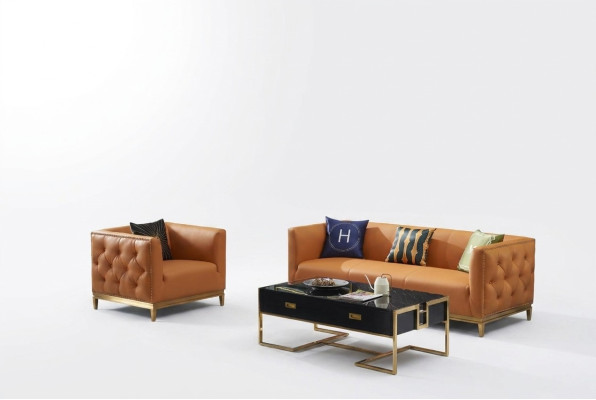 Sofa Classic Sofa Podkładka 3+1 miejsce do siedzenia Sofy Skóra Siedziba Ustawić
