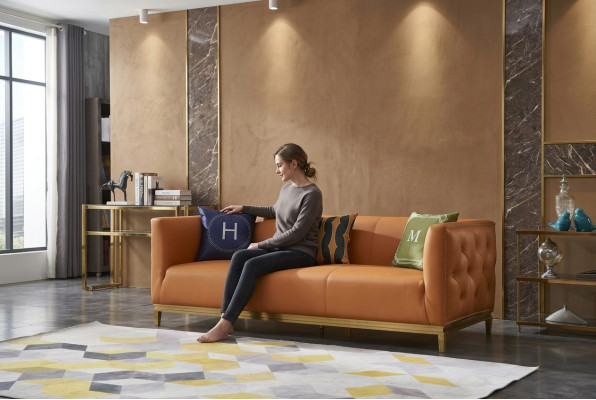 Designerska Sofa 3 miejsce do siedzenia Modern Couch Podkładka Sofy Designerska sofa trzyosobowa