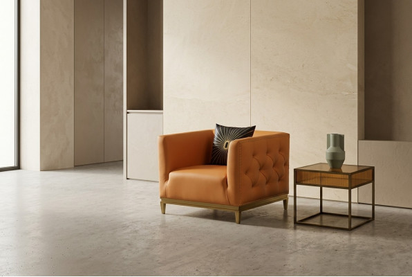 Fotel Design Couch Sofa miejsce do siedzenia Skóra Lounge Dekoracja Club Podkładka Luxury Ears