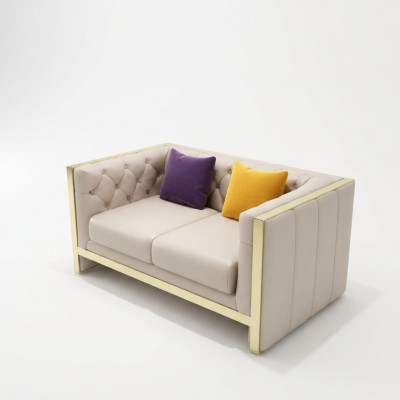 Sofa 2 miejsce do siedzenia skórzana sofa kanapa Żywy krajobraz Ustawić Design Modern