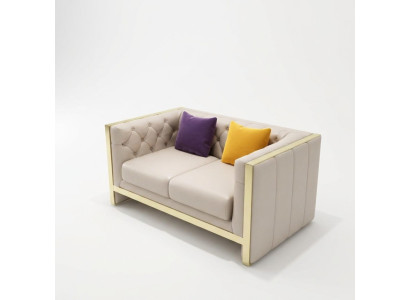Sofa 2 miejsce do siedzenia skórzana sofa kanapa Żywy krajobraz Ustawić Design Modern
