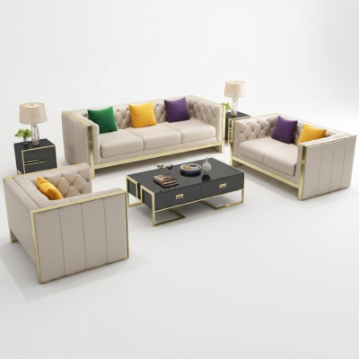 Zestaw sofowy 3+2+1 miejsce do siedzenia Zestaw Design Sofa Podkładka Kanapy Kanapa Modern Luxury