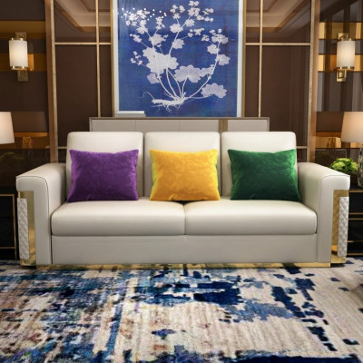 Design Podkładka Luxury Siedziba Sofa Kanapa Włókienniczy Sofa 3 miejsce siedzące sztuczna skóra trzyosobowa!