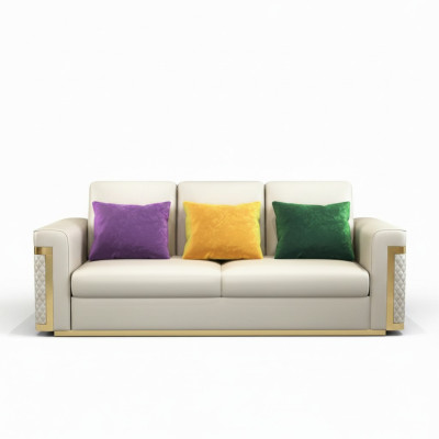 Design Podkładka Luxury Siedziba Sofa Kanapa Włókienniczy Sofa 3 miejsce siedzące sztuczna skóra trzyosobowa!