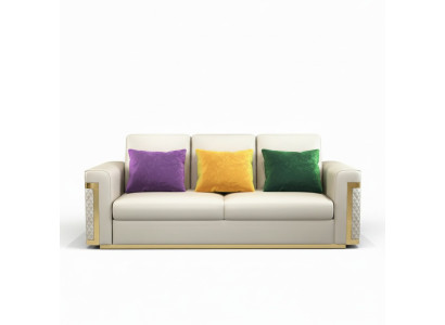 Design Podkładka Luxury Siedziba Sofa Kanapa Włókienniczy Sofa 3 miejsce siedzące sztuczna skóra trzyosobowa!
