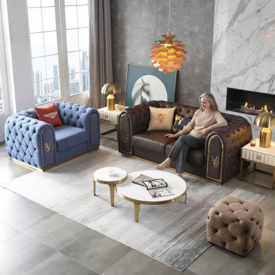 Zestaw sofowy 3+1 miejsce do siedzenia Classic Żywy krajobraz Sofa Kanapy Sofy Podkładka