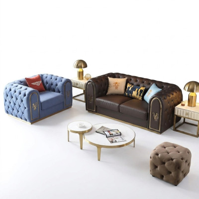 Zestaw sofowy 3+1 miejsce do siedzenia Classic Żywy krajobraz Sofa Kanapy Sofy Podkładka