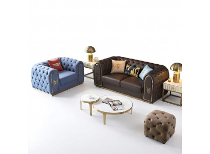 Zestaw sofowy 3+1 miejsce do siedzenia Classic Żywy krajobraz Sofa Kanapy Sofy Podkładka