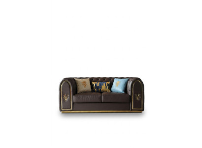 Sofa designerska trzyosobowa 3 miejsce do siedzenia Relaks Sofy Podkładka Kanapa Siedziba Chesterfield Nowość