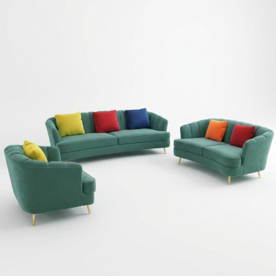 Kompletny zestaw Zestaw sofowy 3+2+1 miejsce do siedzenia designerska sofa kanapa Żywy krajobraz