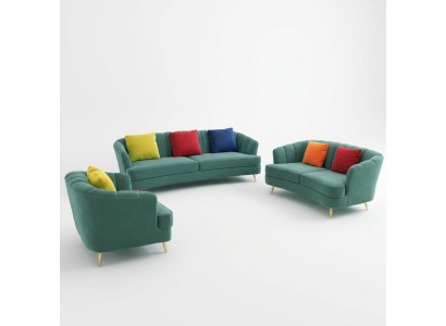 Kompletny zestaw Zestaw sofowy 3+2+1 miejsce do siedzenia designerska sofa kanapa Żywy krajobraz