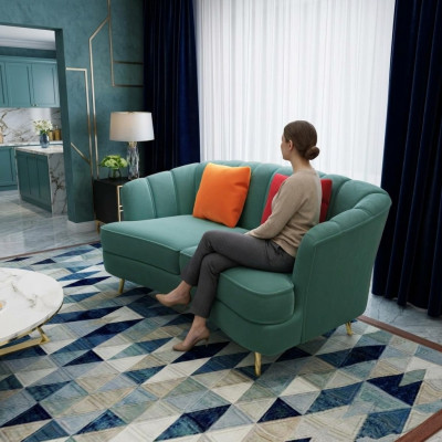 Sofa dwuosobowa 2 miejsce do siedzenia Design Sofy Podkładka Modern Siedziba Materiał Włókienniczy Couch !