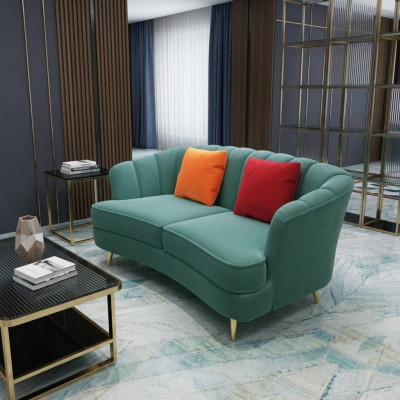 Sofa dwuosobowa 2 miejsce do siedzenia Design Sofy Podkładka Modern Siedziba Materiał Włókienniczy Couch !