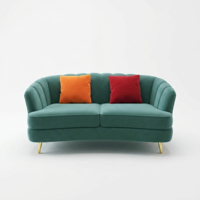 Sofa dwuosobowa 2 miejsce do siedzenia Design Sofy Podkładka Modern Siedziba Materiał Włókienniczy Couch !