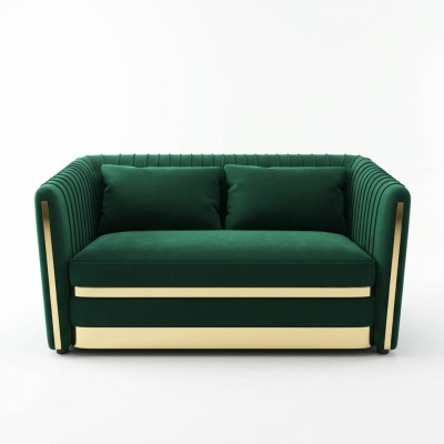 Zielona Designerska Sofa Kanapa Podkładka xxl 2 miejsce siedzące Duże Sofy Kanapy Włókienniczy Skóra