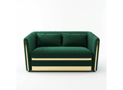 Zielona Designerska Sofa Kanapa Podkładka xxl 2 miejsce siedzące Duże Sofy Kanapy Włókienniczy Skóra