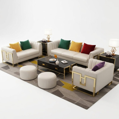 Skórzana sofa kanapa komplety wypoczynkowe 3+2+1 miejsce do siedzenia Design Ustawić Nowoczesną Sofę