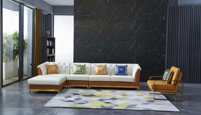 Design Sofa Kanapa Narożnikowa kanapa Luksusowy Stołek Podkładka Ustawić Żywy krajobraz