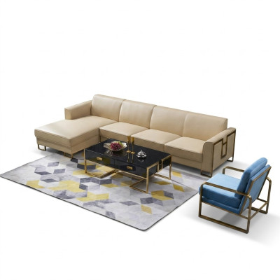 Żywy krajobraz L Form Narożnikowa kanapa Couch Design Podkładka Ustawić Sofa Narożnik