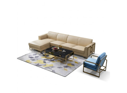 Żywy krajobraz L Form Narożnikowa kanapa Couch Design Podkładka Ustawić Sofa Narożnik