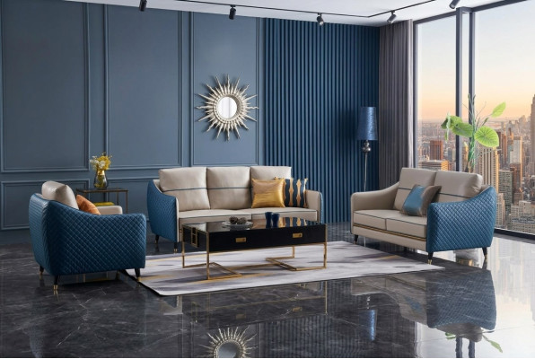 Żywy krajobraz Sofa Podkładka Zestaw sofowy 3+2+1 stolik kawowy Stolik