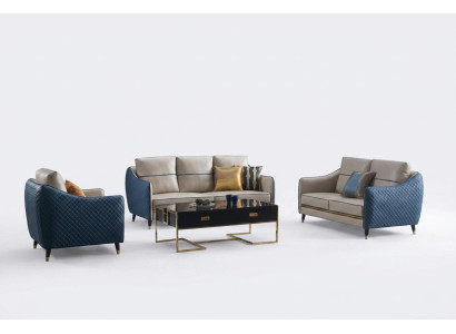Sofa 2 miejsce do siedzenia Design Sofy Podkładka Kanapy Włókienniczy Relaks Modern Siedziba