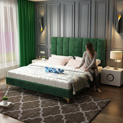 Łóżko Podkładka Design Luksusowy Pokój Dwuosobowy Dekoracja łóżka Małżeństwo Sleep Pokój Skóra