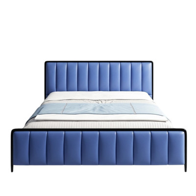 Design Podwójne łóżko skórzane łóżko Łóżko Skóra Sypialnia Podkładka Małżeństwo 180x200