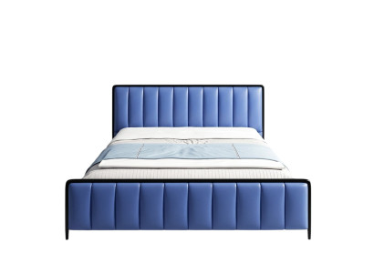 Design Podwójne łóżko skórzane łóżko Łóżko Skóra Sypialnia Podkładka Małżeństwo 180x200