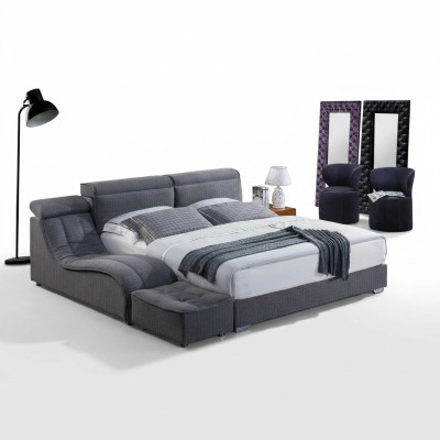 Designerskie Łóżko Włókiennicze Łóżko hotelowe podwójne Sypialnia luksusowa rama łóżka 180x200