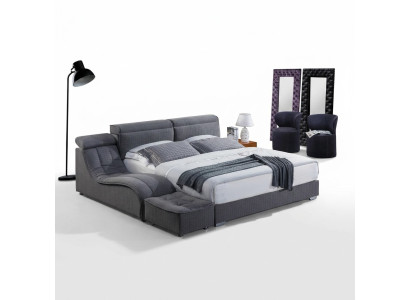 Designerskie Łóżko Włókiennicze Łóżko hotelowe podwójne Sypialnia luksusowa rama łóżka 180x200