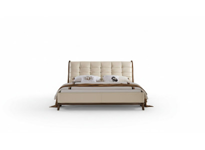 Łóżko Chesterfield Meble Sypialnia Podwójne łóżko Luxus łóżka 180x200 Skóra Nowe