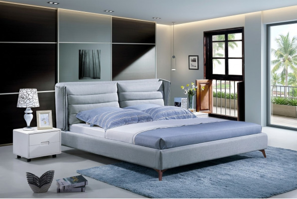 Drewno Design Łóżko. Pokój Dwuosobowy Luksusowe Małżeństwo Nowoczesny Hotel Frame Sleep Pokój