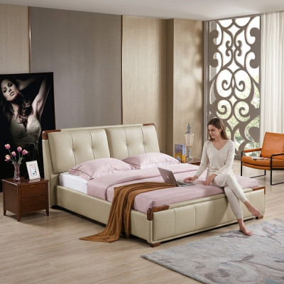 Łóżko Podkładka Design Luxury Double Deco Hotel łóżka Sleep Pokój Skóra