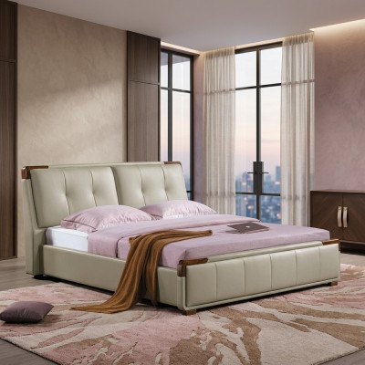 Łóżko Podkładka Design Luxury Double Deco Hotel łóżka Sleep Pokój Skóra