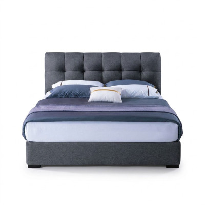 Łóżko Design Luksusowe podwójne łóżko hotelowe Małżeństwo Sleep Pokój Blue Style Biały