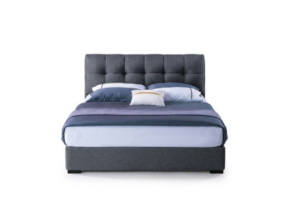 Łóżko Design Luksusowe podwójne łóżko hotelowe Małżeństwo Sleep Pokój Blue Style Biały