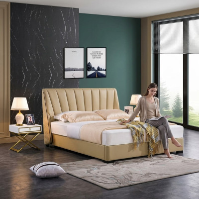 Podwójne łóżko Sypialnia łóżka Luxury Meble Double Bed Hotel Facility