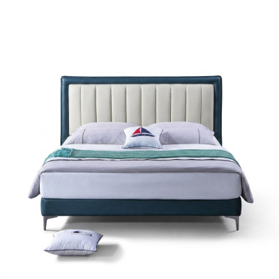 Skóra Łóżko Podkładka Design Luksusowe Dwuosobowe Hotelowe Łóżko Małżeńskie Deco Drewno Sleep
