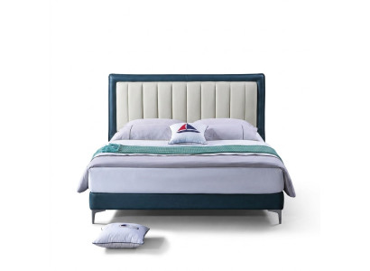 Skóra Łóżko Podkładka Design Luksusowe Dwuosobowe Hotelowe Łóżko Małżeńskie Deco Drewno Sleep