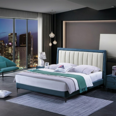 Sypialnia Grupa Łóżko Luxury Meble łóżka Szafki nocne 3-częściowe. Ustawić