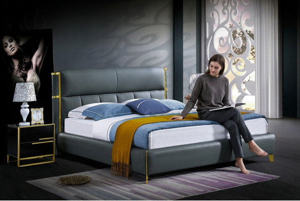 Luksusowe łóżko Podkładka Design Double bed Hotel Marriage Sleep Pokój Włókienniczy