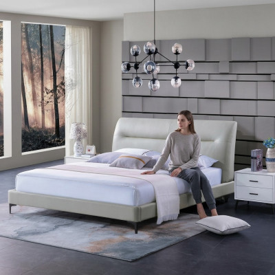 Łóżko Podkładka Design Luxury Double Hotel łóżko Skóra Sleep Pokój Luxury