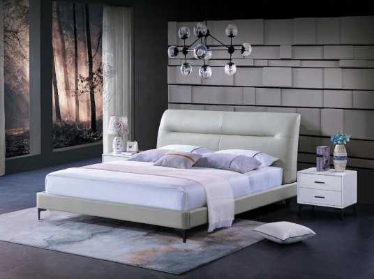 Łóżko Podkładka Design Luxury Double Hotel łóżko Skóra Sleep Pokój Luxury