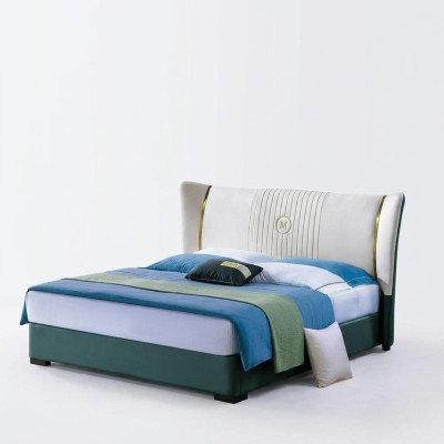 Drewno Design Łóżko Luksusowy Pokój Dwuosobowy Hotel Modern Frame Sleep Pokój