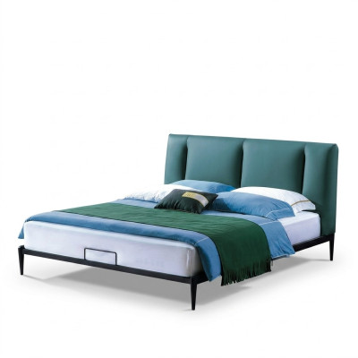 Zielone łóżko Design podwójne luksusowe małżeństwo nowoczesny hotel Frame Sleep