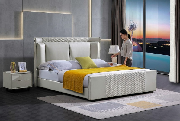 Łóżko tapicerowane łóżka Łóżko Podkładka Designer Hotel Double Luxury Deco Design