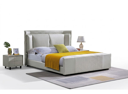 Łóżko Sypialnia Zestaw Design Meble Luxus łóżko 2x Stolik nocny Rama łóżka 3-częściowego
