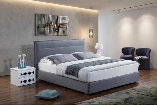 Luksusowe łóżko sprężynowe Łóżko Materiał Hotel Blue łóżko Sypialnia Meble Design Double.